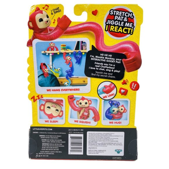 Little Live Pets Hug n' Hang Zoogooz Mooki Monkey Interactive Sounds & Reactions - Picture 4 of 11